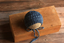 画像をギャラリービューアに読み込む, Navy Blue Avery Bonnet Newborn Bonnet