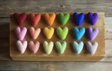 Load image into Gallery viewer, Little Rainbow Felt Hearts