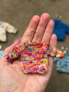 Tiny Hand Knit Colorful Sweater