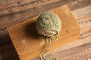 Sage Green Newborn Bonnet