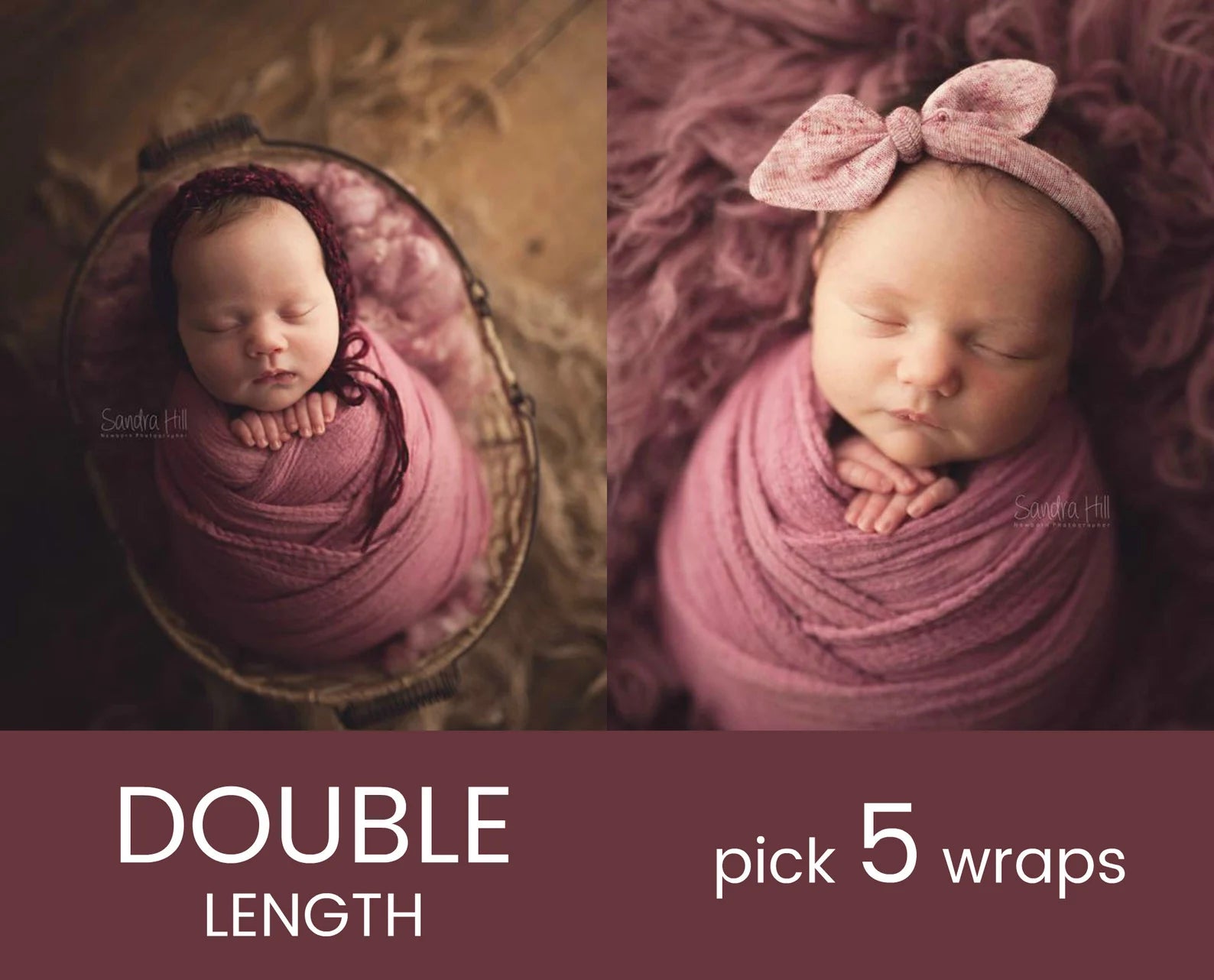 Pick 5 - Double Length Extra Long Wraps – Red Owl Photo Props