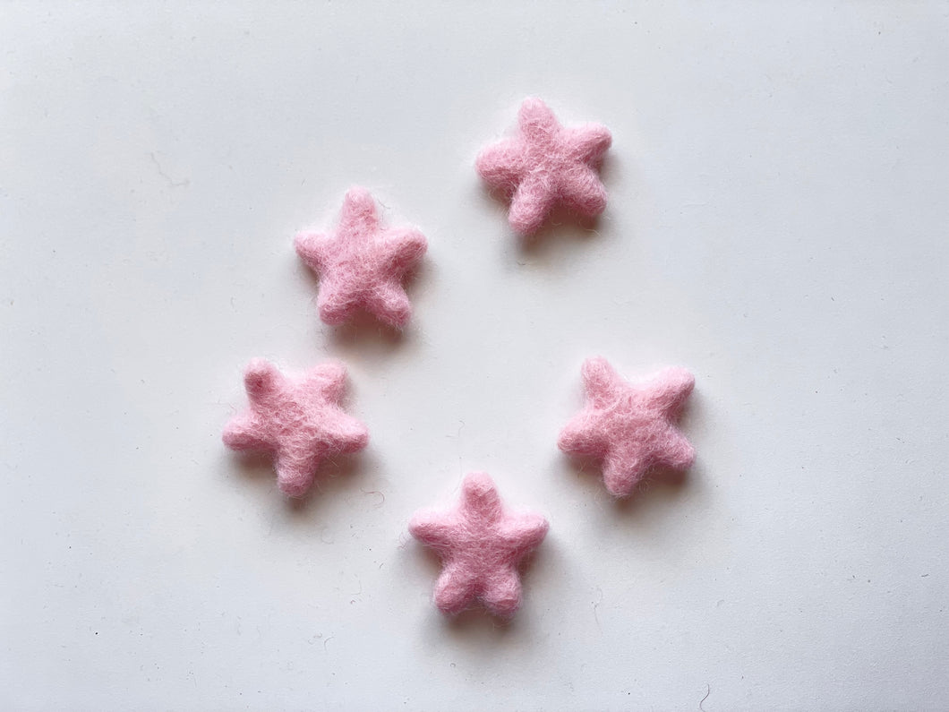 Baby Pink Felt Stars – Red Owl Photo Props