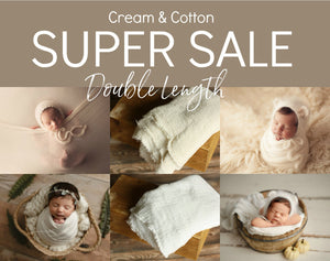 Double Length Cream or Cotton SUPER SALE