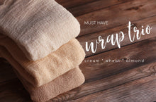 Load image into Gallery viewer, Wrap Trio Set - Cream * Wheat * Almond
