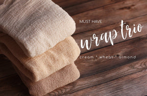 Wrap Trio Set - Cream *Wheat *Almond