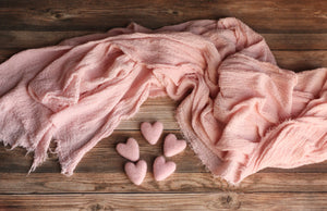 Baby Pink Wrap and Hearts Set - Double Length